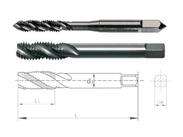 前拋螺旋槽機用絲錐